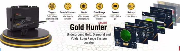جهاز جولد هانتر سمارت  للبحث عن الذهب والكنوز الدفينة والمعادن الثمينة والألماس  1