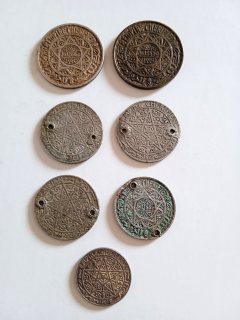 قطع نقدية قديمة للفرنك المغربي(1366 المملكة الشريفة) من عهد الإستعمار الفرنسي 2