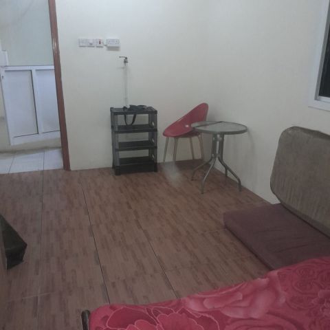 #For rent, a semi-furnished studio with electricity in Ras Rumman