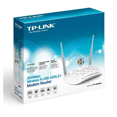 للبيع: راوتر جديد TP-Link Wireless N ADSL2+ Modem Router TD-W8968 4